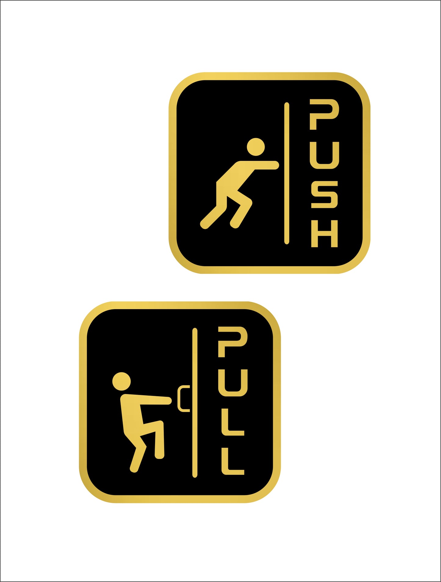 S3- Push Pull Sign Square 1