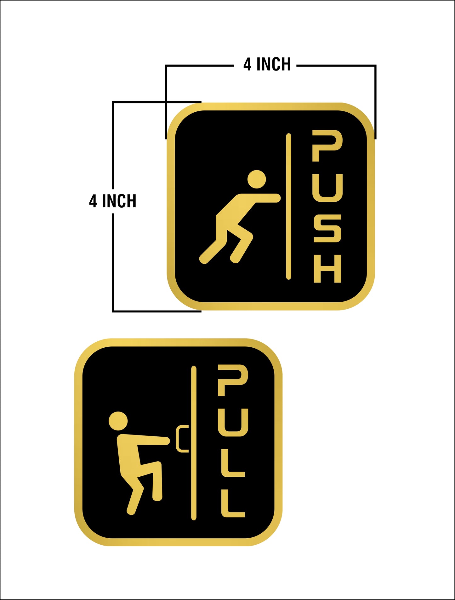 S3- Push Pull Sign Square 1