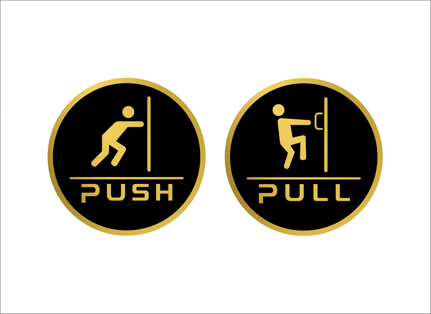 S6- Push Pull Sign Circle 2
