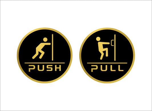 S6- Push Pull Sign Circle 2