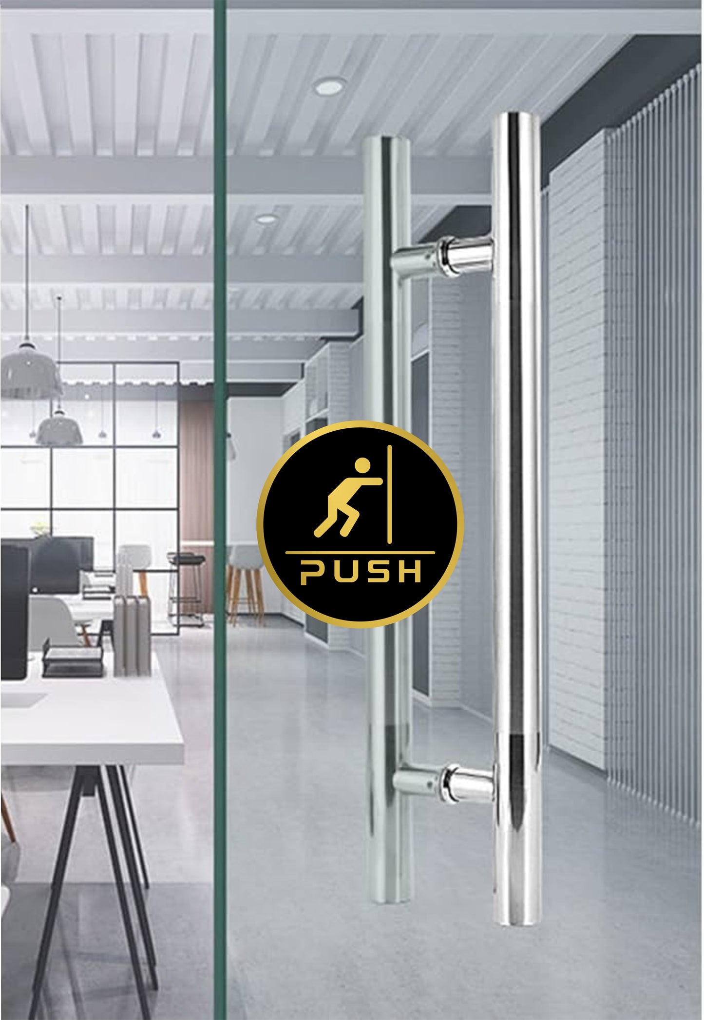 S6- Push Pull Sign Circle 2