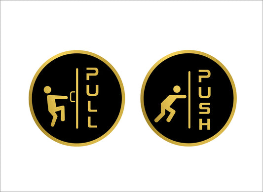 S5- Push Pull Sign Circle 1