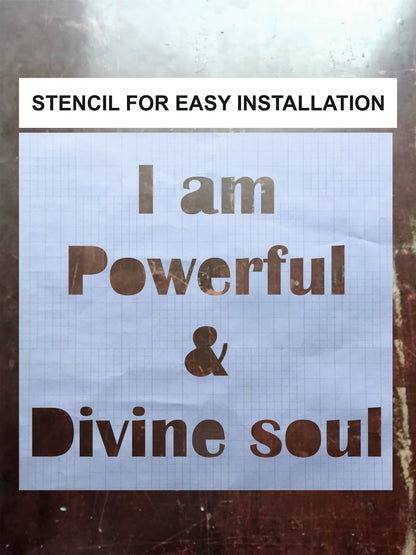 Wall Quote-3, 'I am Powerful & Divine Soul,