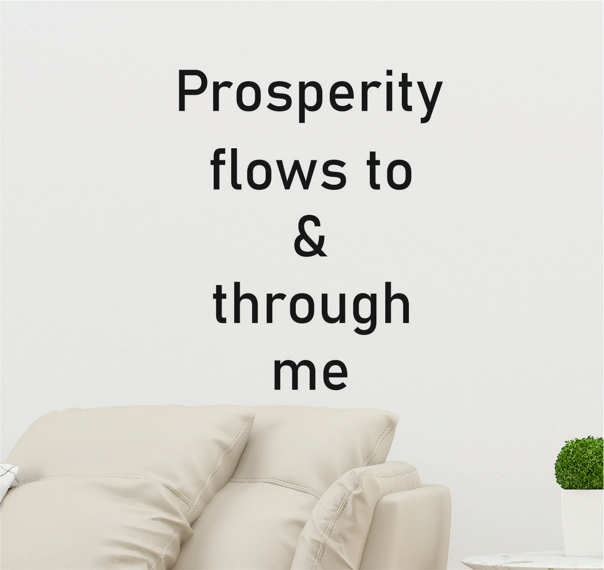 Wall Quote-8, Prosperity Flows to & Through me