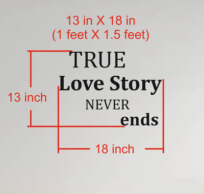 Wall Quote-7, True Love Story Never Ends